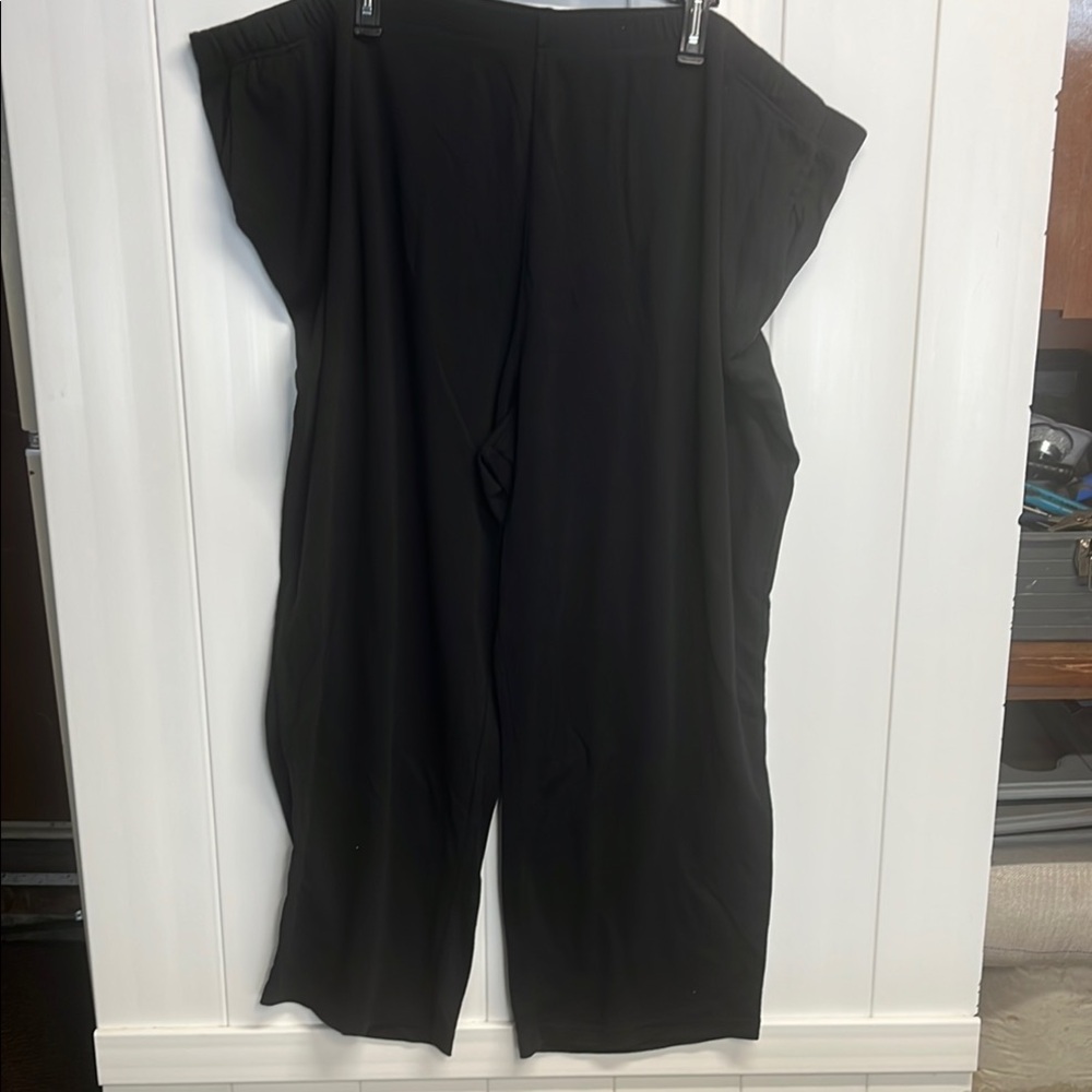 Black Wide Leg Women's Stretch Pants Size 6X tall 42/44
